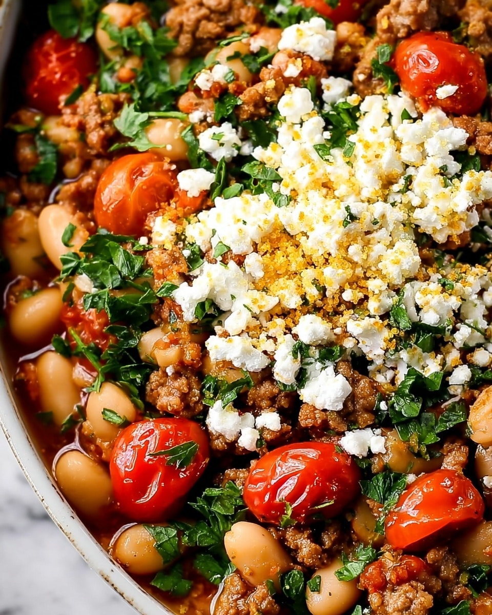 Greek Sausage and Beans Bake Recipe