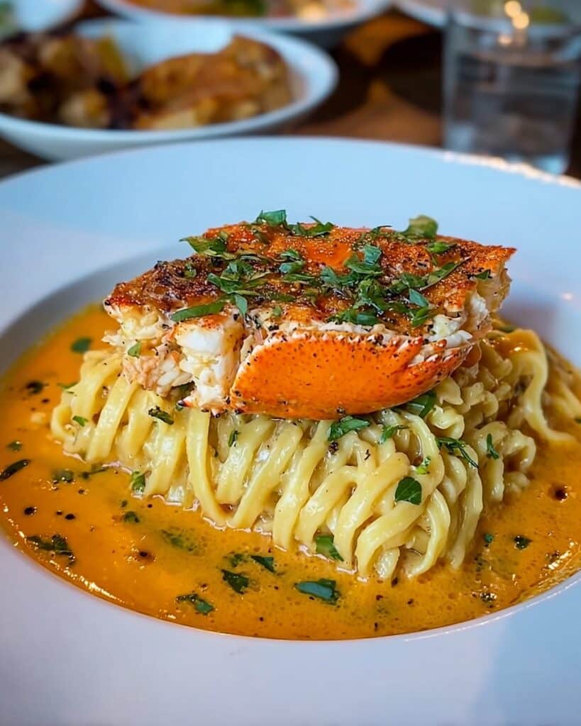 King Crab Pasta with Tomato and Ouzo Sauce Recipe