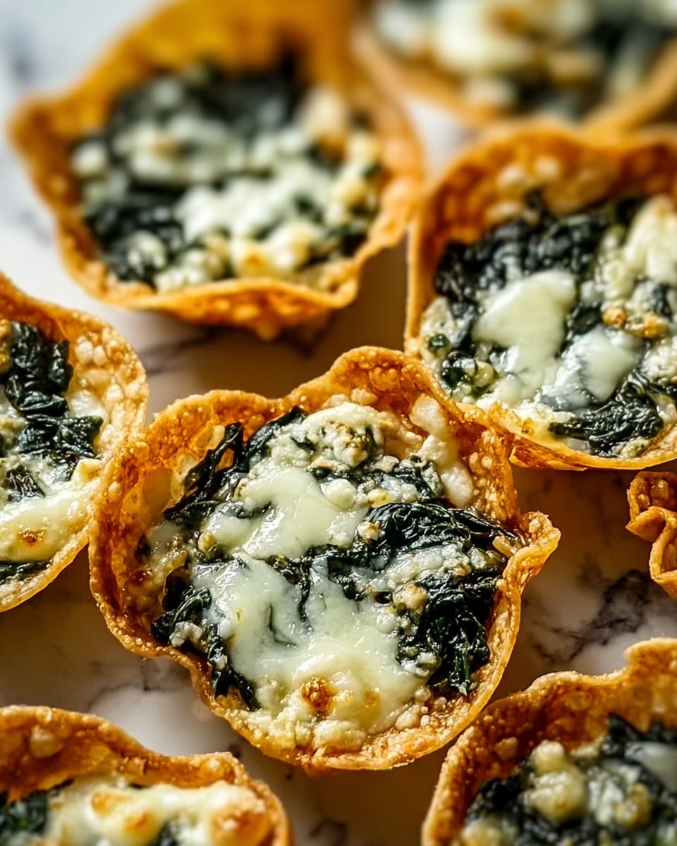 Spinach Dip Cheese Crisps Recipe