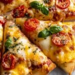 Breakfast Pizza with Scrambled Eggs, Bacon, and Veggies Recipe