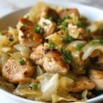 Irresistibly Easy Sautéed Garlic Cabbage with Tender Chicken Recipe