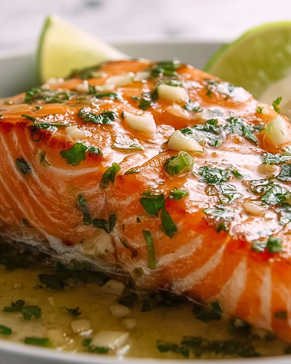 Cilantro Lime Honey Garlic Salmon Baked in Foil Recipe