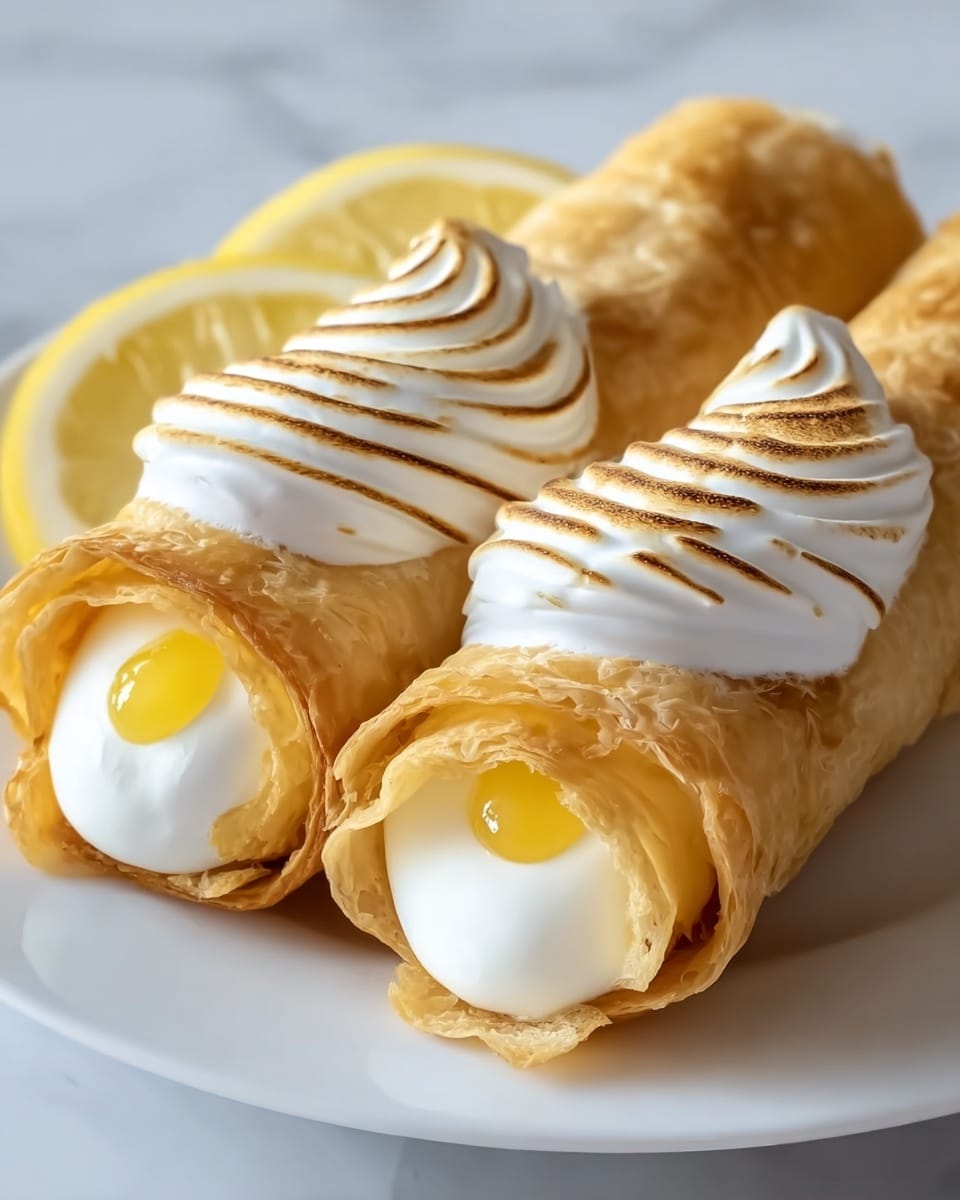 Zesty Lemon Meringue Pie Cannolis Recipe