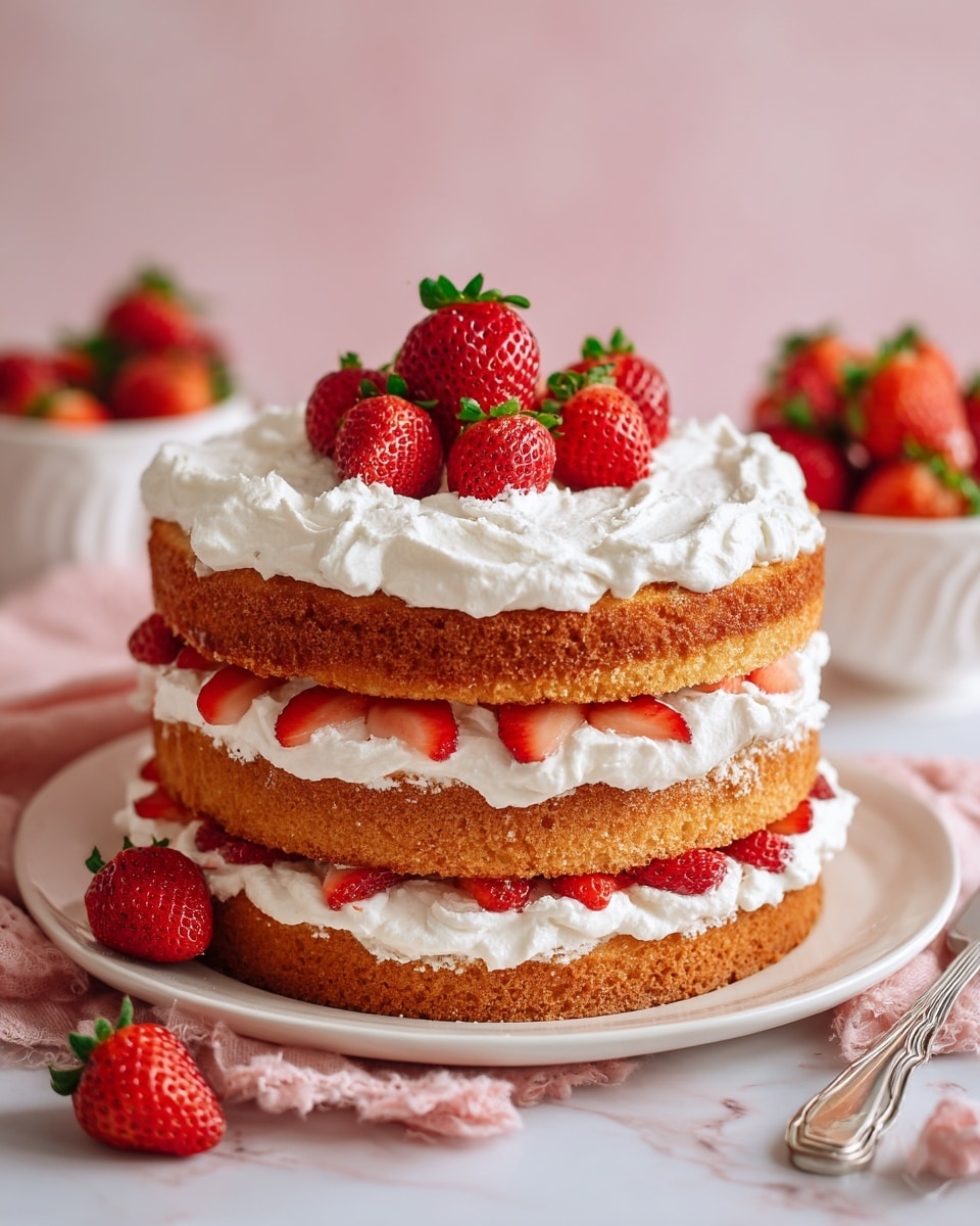Strawberry Angel Cake Recipe - Recipe Image