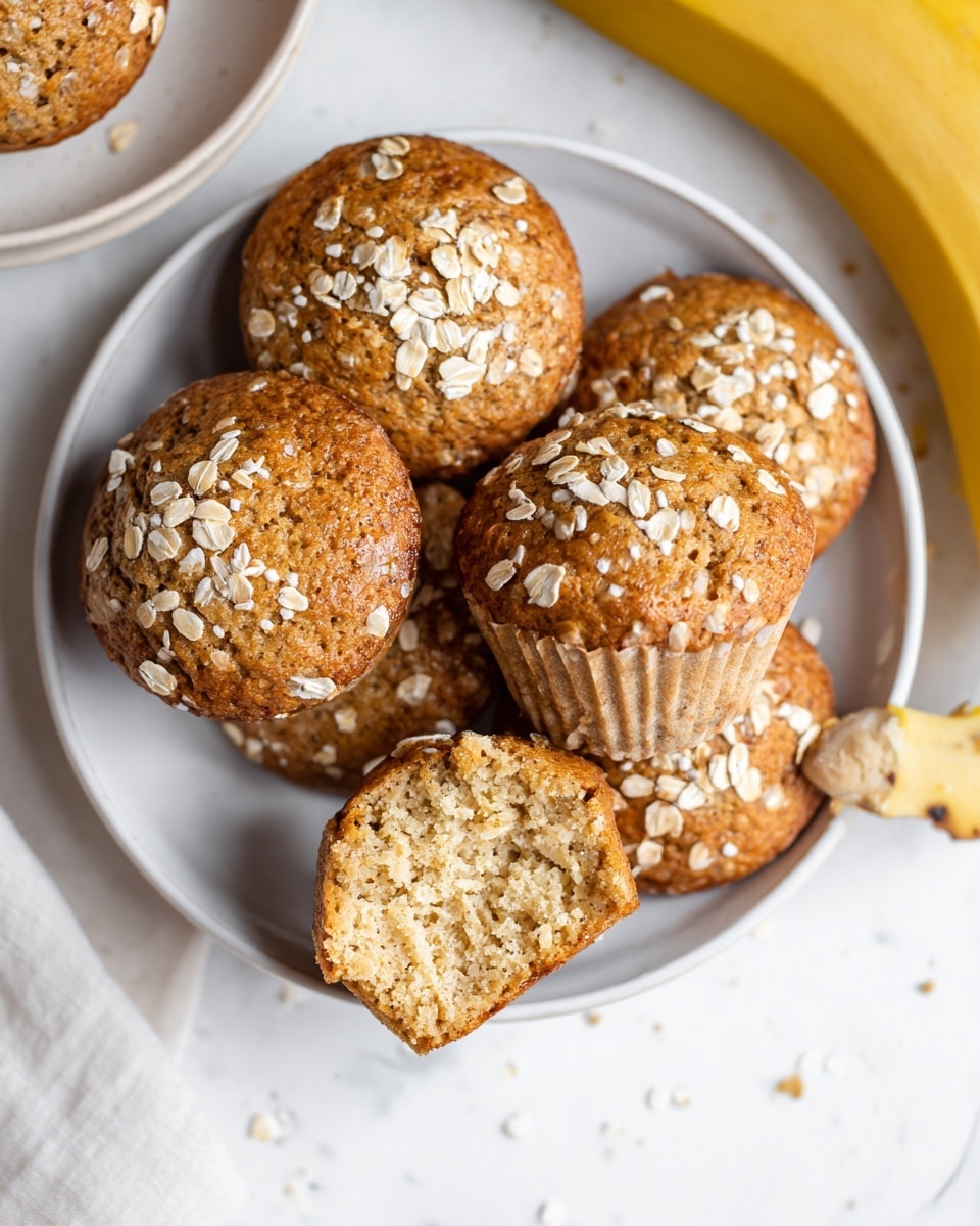 Healthy Banana Oat Muffins Recipe - Recipe Image