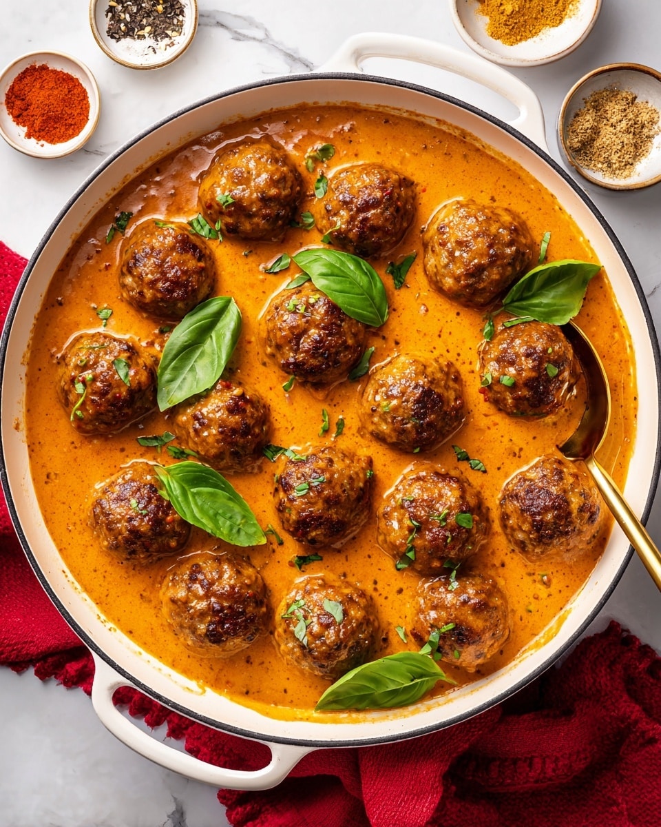 Creamy Marry Me Chicken Meatballs Recipe - Recipe Image