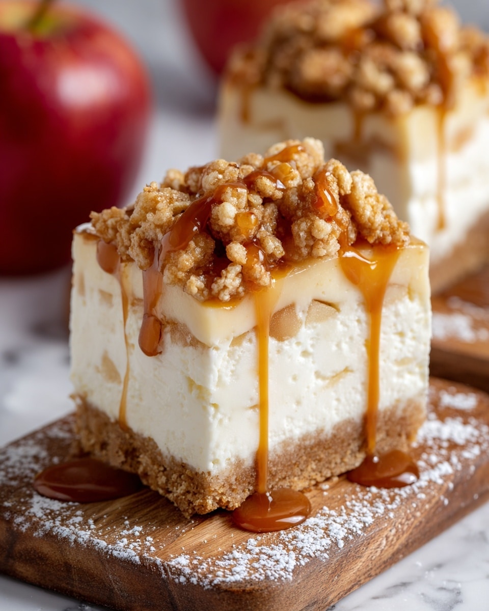 Salted Caramel Apple Pie Cheesecake Recipe - Recipe Image