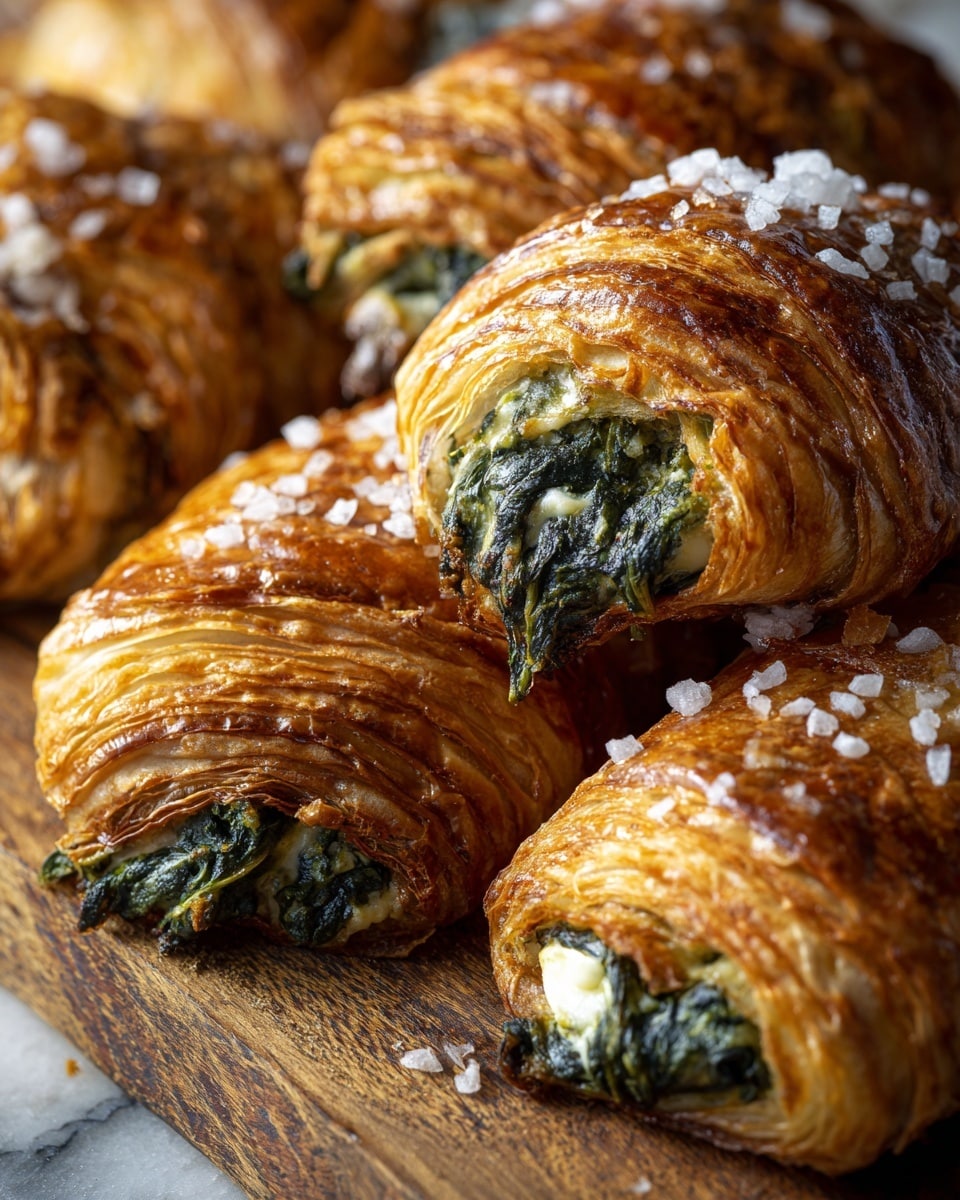 Spinach and Feta Puff Pastry Twists Recipe - Recipe Image