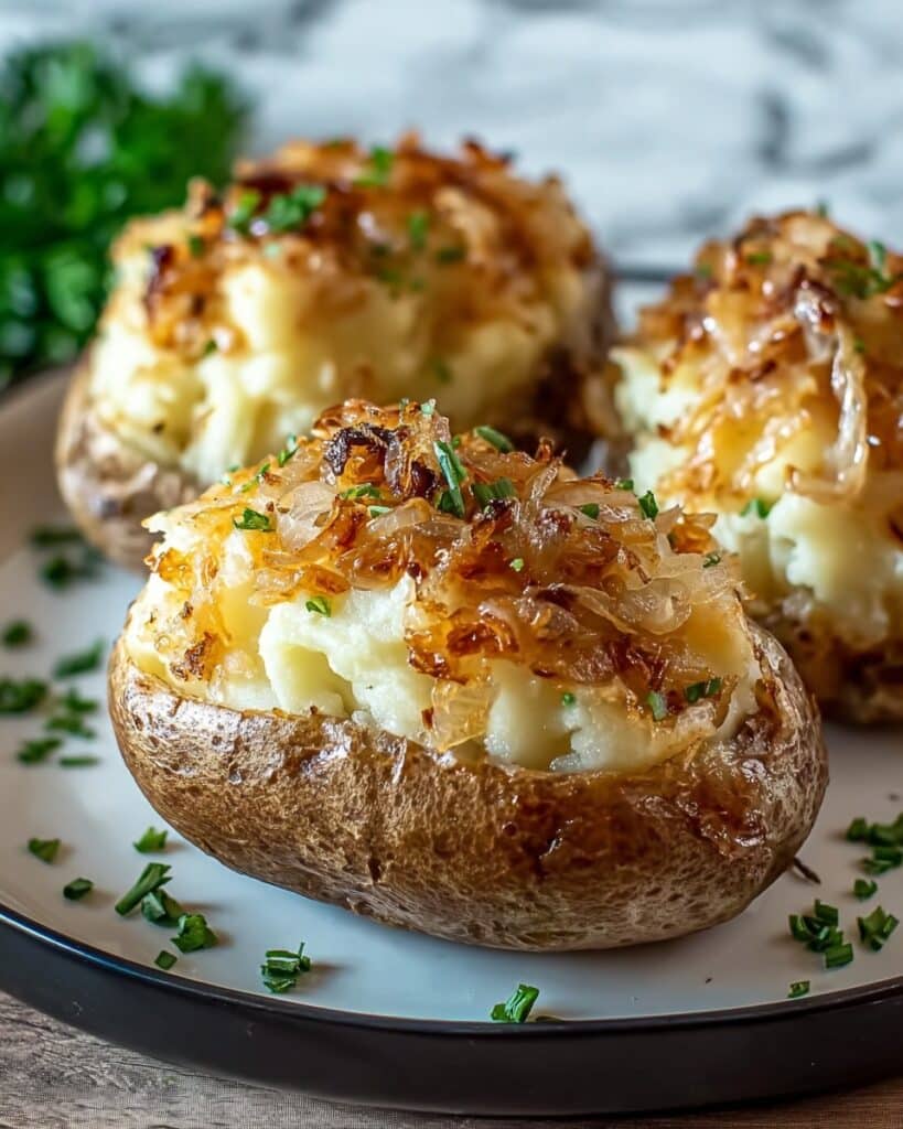 French Onion Twice Baked Potatoes Recipe