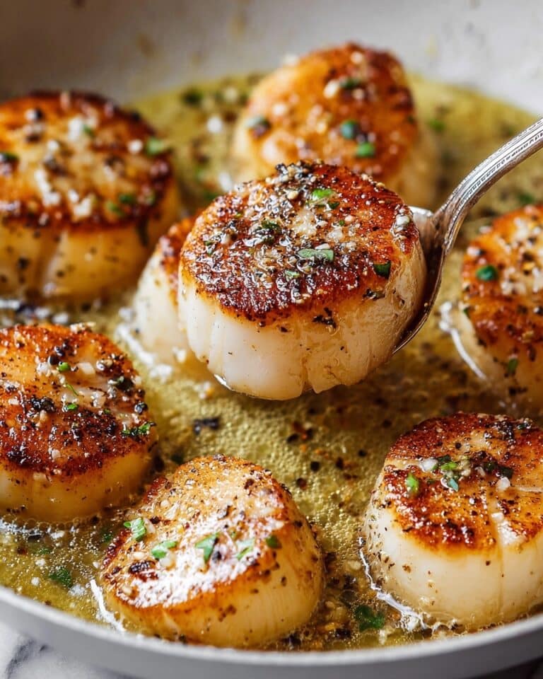 Pan Seared Scallops with Lemon Garlic Sauce Recipe