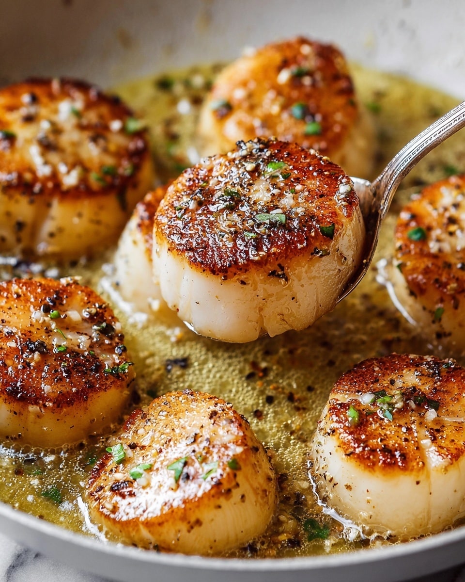 Pan Seared Scallops with Lemon Garlic Sauce Recipe