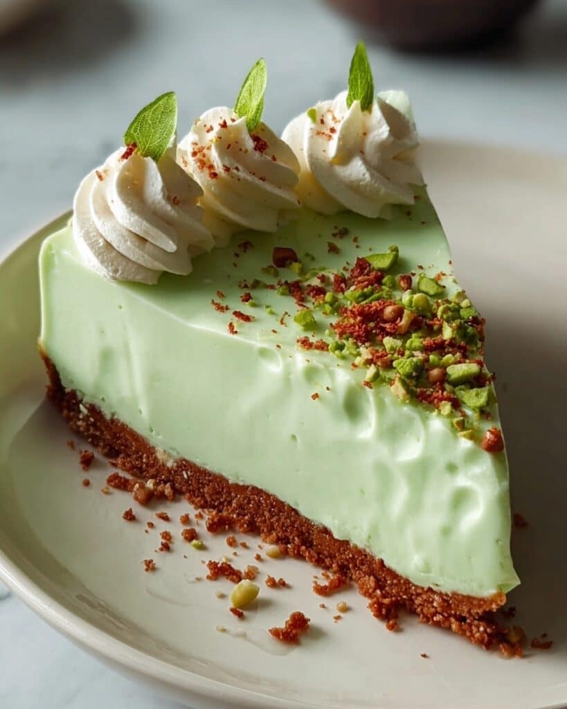 Pistachio Cheesecake with Almond Crust Recipe
