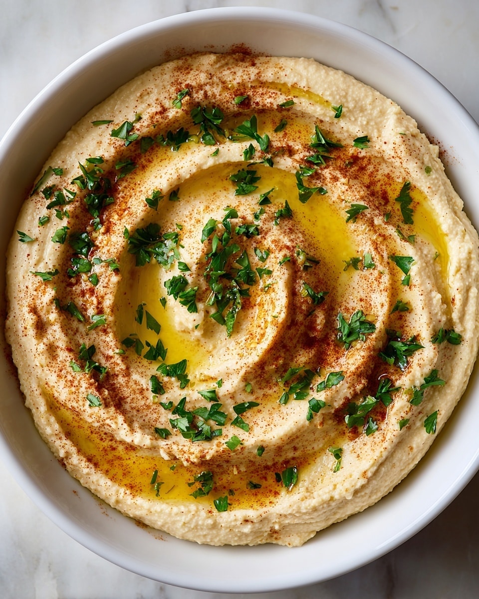 Creamy Homemade Hummus with Tahini and Lemon Recipe - Recipe Image