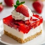Jello Pretzel Salad with Cream Cheese and Fresh Strawberries Recipe