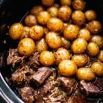 Slow Cooker Garlic Butter Beef Bites Recipe