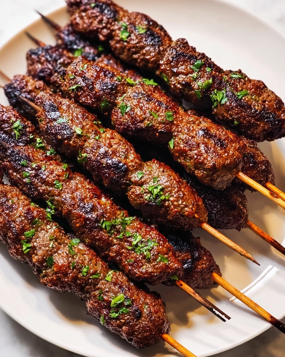 Spiced Beef and Lamb Kofta Kebabs with Tzatziki and Greek Sides Recipe