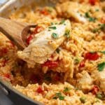 Easy One Pot Queso Chicken and Rice Recipe