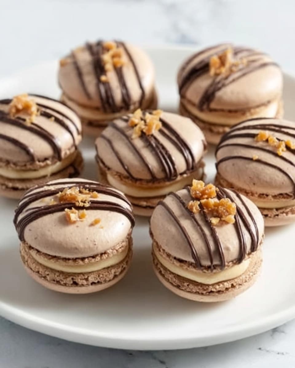 Nutella Drizzle Macaron Recipe - Recipe Image
