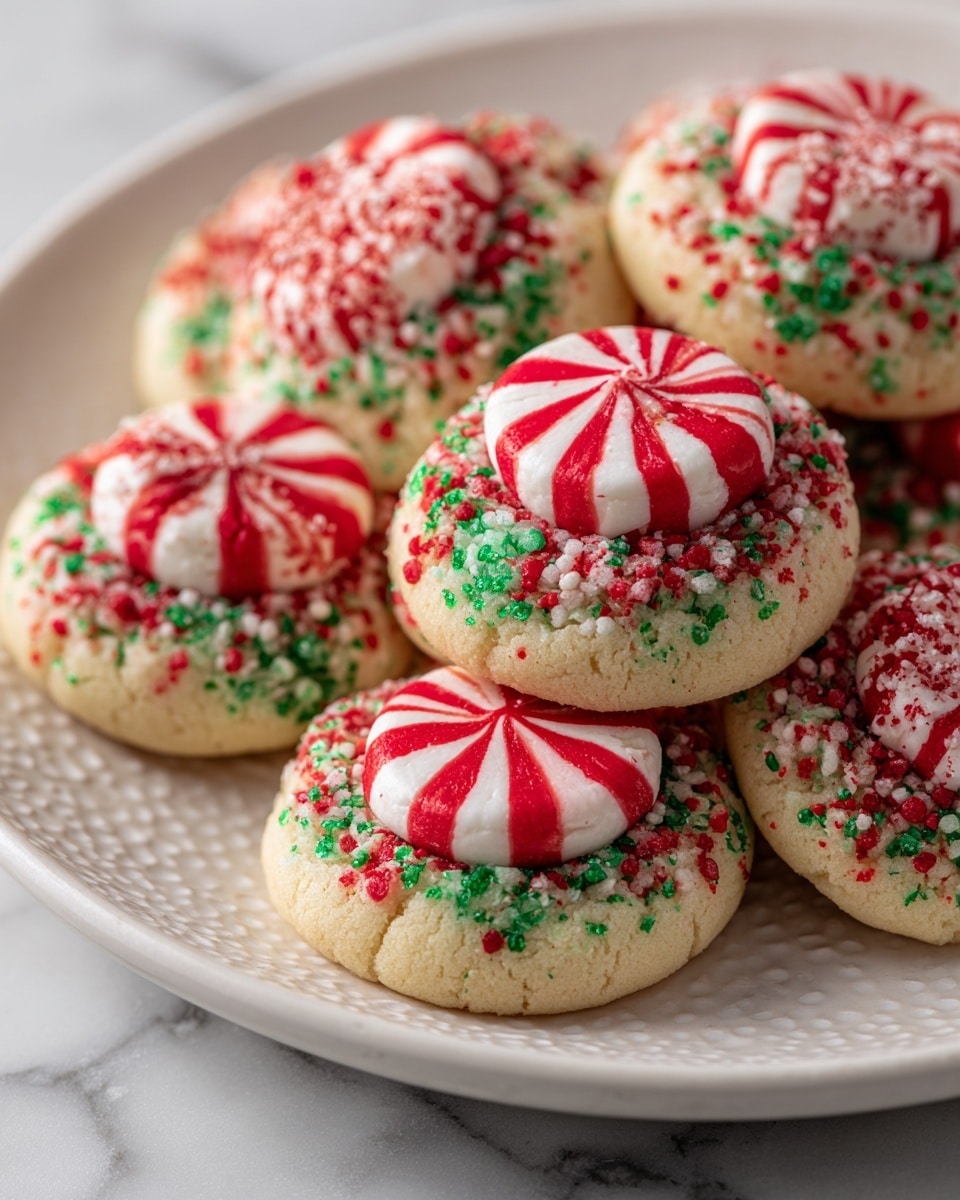 Candy Cane Kiss Cookies Recipe - Recipe Image