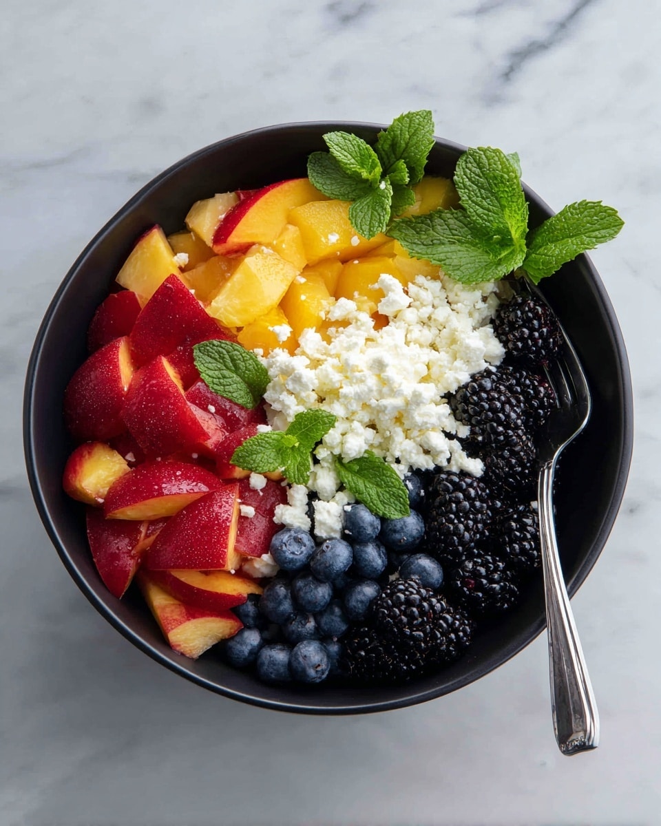 Blueberry Peach Feta Salad Recipe - Recipe Image