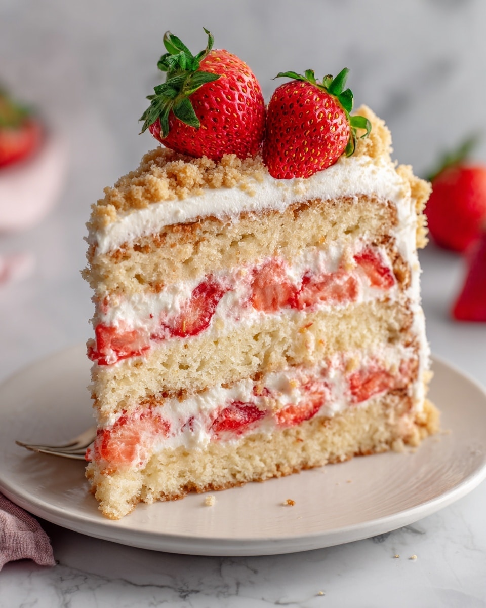 Berrylicious Strawberry Crunch Cheesecake Recipe - Recipe Image
