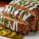 Smoky Jalapeño Popper Meatloaf with Creamy Ranch Drizzle Recipe