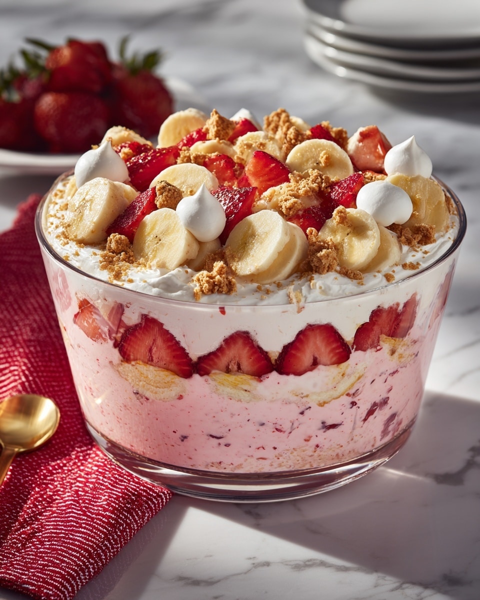 Strawberry Crunch Banana Pudding Recipe - Recipe Image
