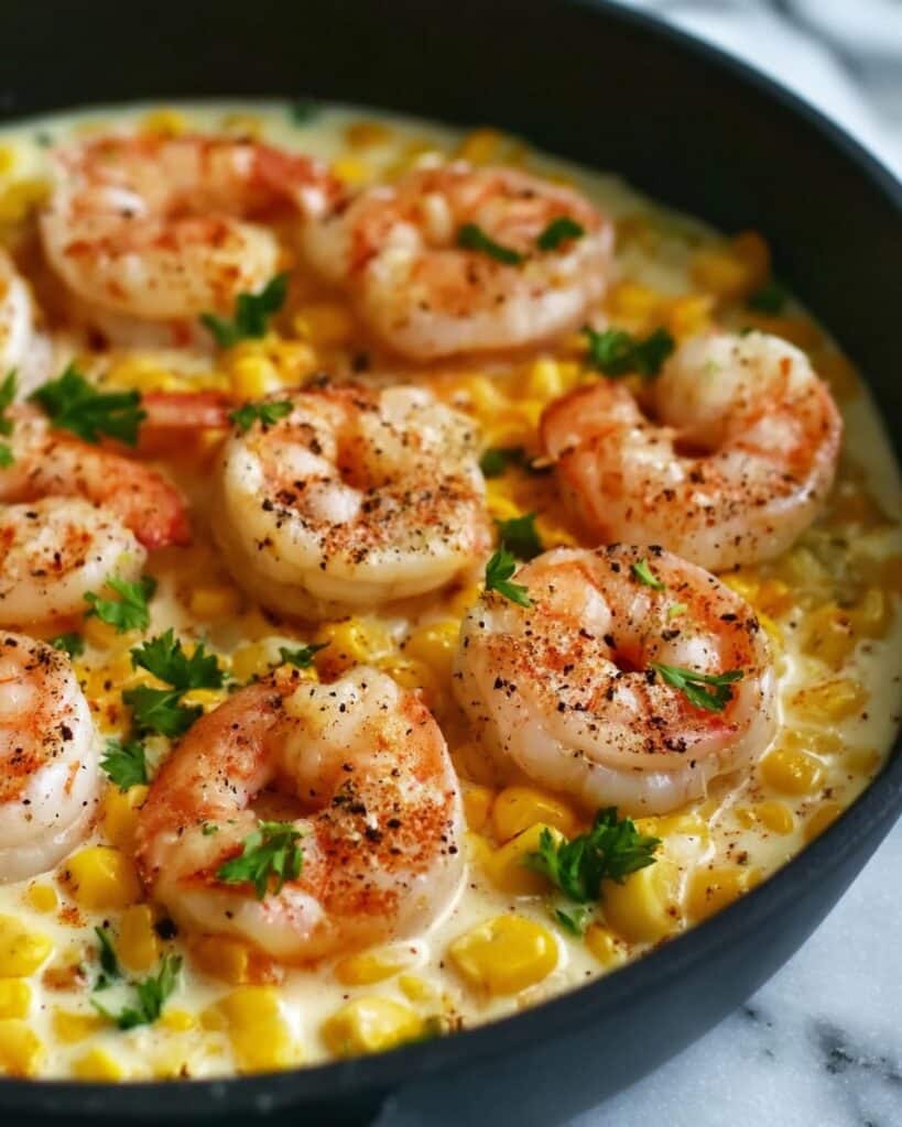 Shrimp and Creamed Corn Skillet Recipe