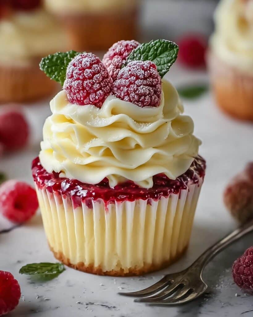 Luscious Lemon Raspberry Swirl Cheesecake Cups Recipe