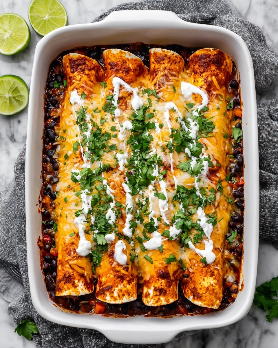 Veggie and Black Bean Enchiladas Recipe - Recipe Image