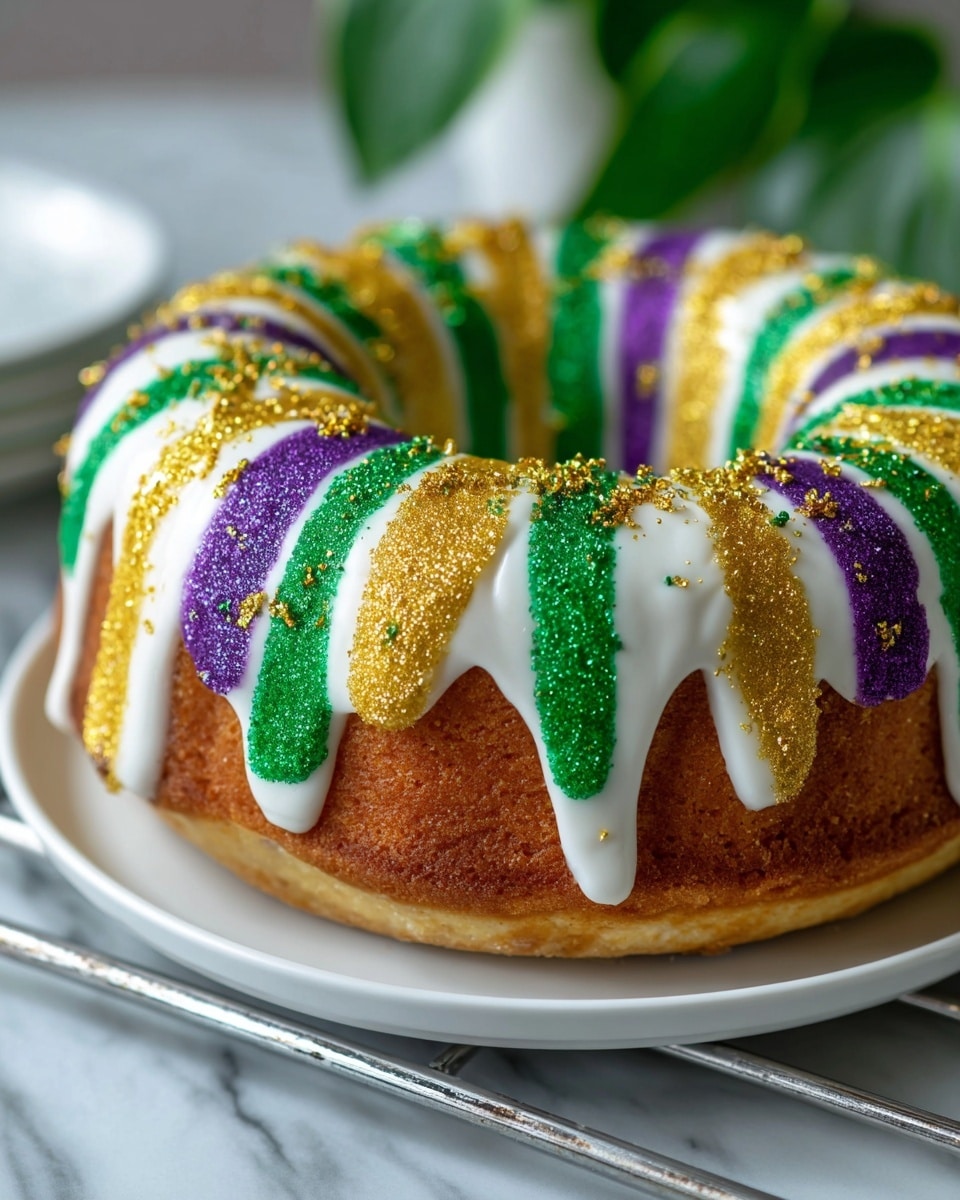 Easy Mardi Gras King Cake Recipe - Recipe Image