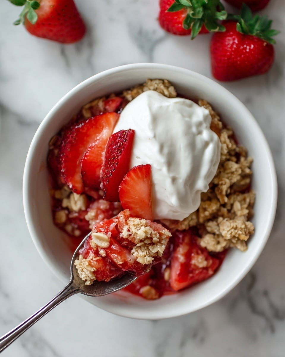 Strawberry Rhubarb Baked Oatmeal Recipe - Recipe Image