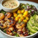 Shrimp and Avocado Bowls with Mango Salsa & Lime-Chili Sauce Recipe