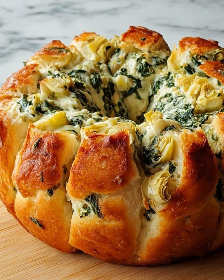 Spinach Artichoke Dip Bread Ring: A Cheesy Delight Recipe