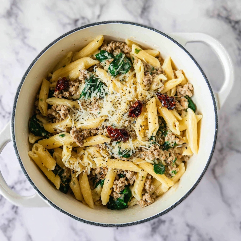 Creamy Tuscan Sausage Pasta Recipe - Recipe Image