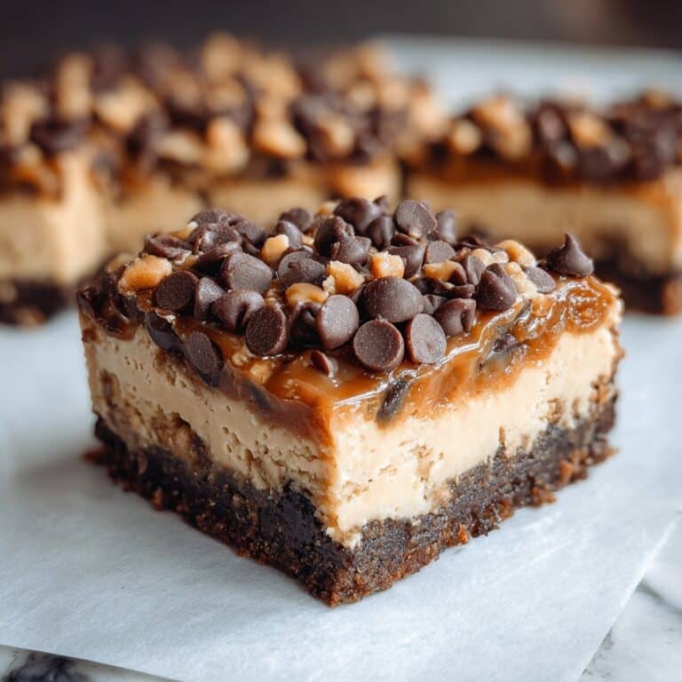 Chocolate Peanut Butter Cheesecake Bars Recipe