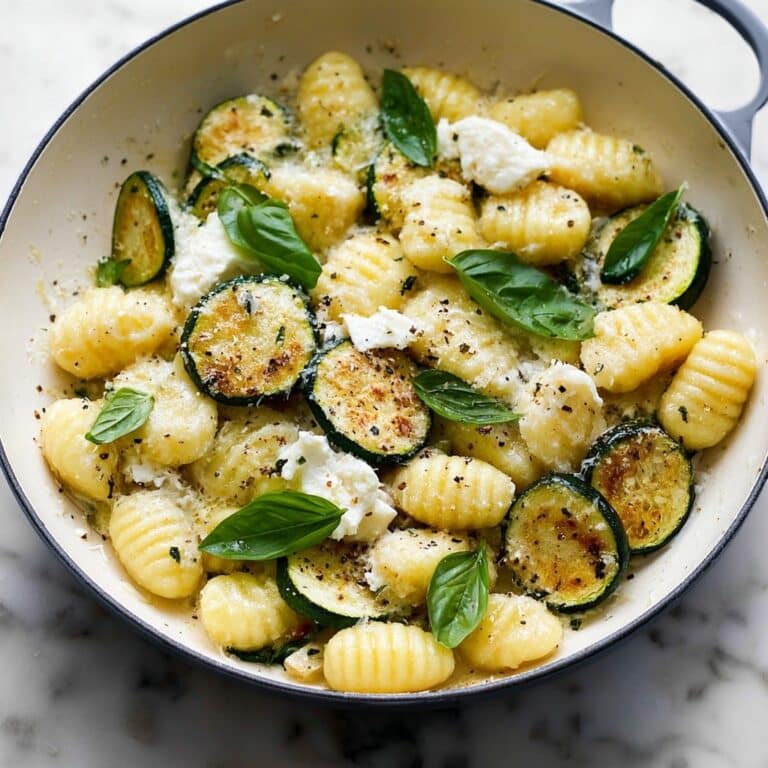 Lemon and Basil Gnocchi with Zucchini, Spinach, and Mozzarella Recipe