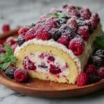 Raspberry Cream Roll Cake Recipe