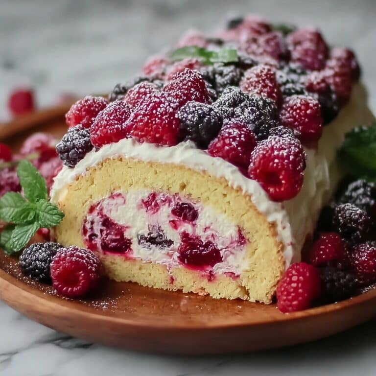 Raspberry Cream Roll Cake Recipe