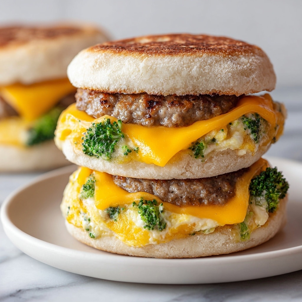 High Protein Vegetarian Breakfast Sandwiches Recipe - Recipe Image