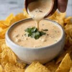 Mexican Restaurant Style White Cheese (Queso) Dip Recipe