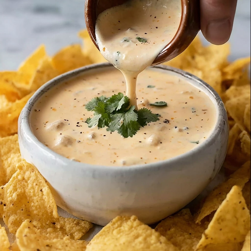 Mexican Restaurant Style White Cheese (Queso) Dip Recipe