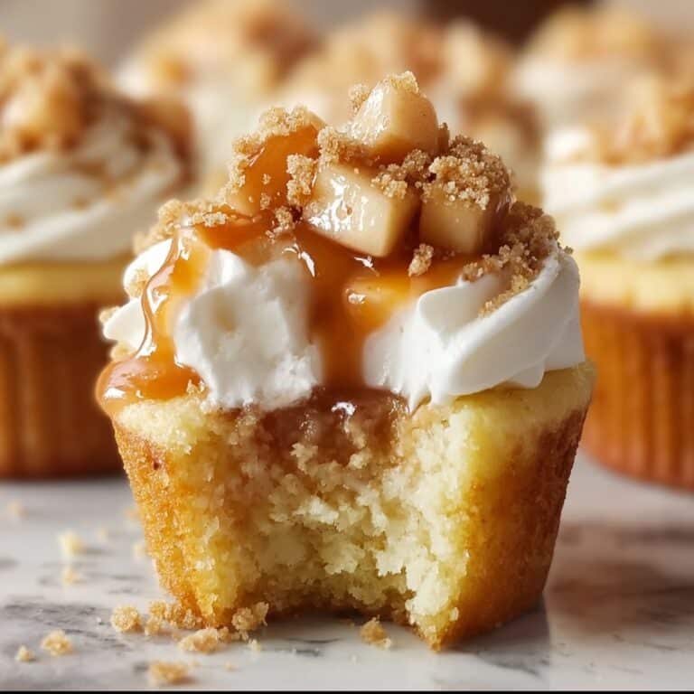Apple Pie Cupcakes with Crispy Pecan Crumble Recipe