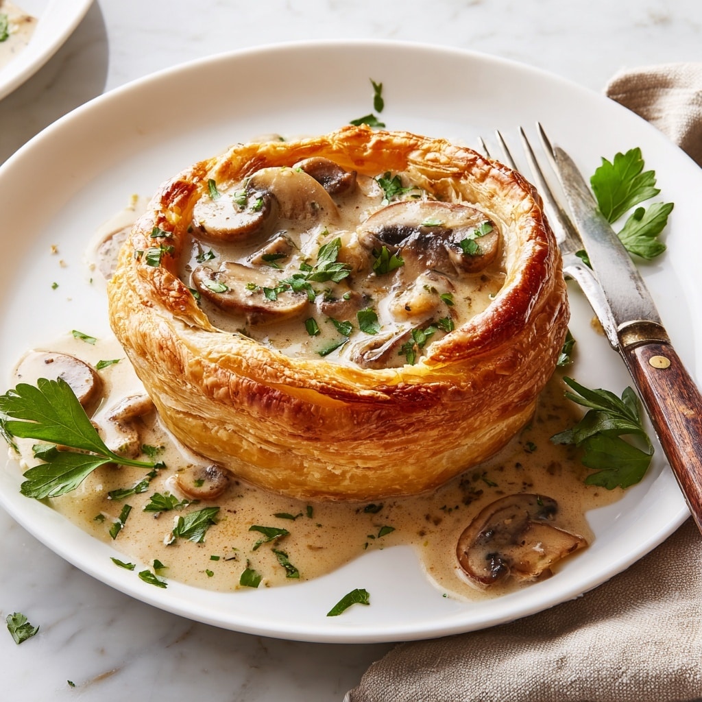 Vol-au-Vent with Creamy Mushroom Filling Recipe 6 Vol-au-Vent with Creamy Mushroom Filling Recipe - Recipe Image