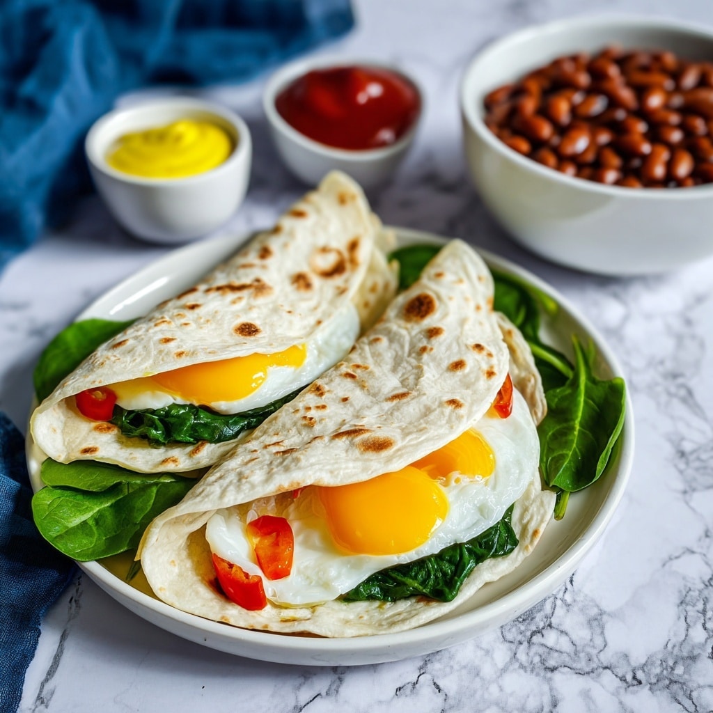 Egg and Spinach Breakfast Wrap Recipe - Recipe Image