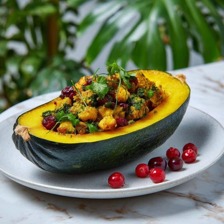 Turkey and Cranberry Stuffed Acorn Squash Recipe