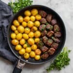 Steak Bites with Crispy Gnocchi in Garlic Rosemary Butter Recipe