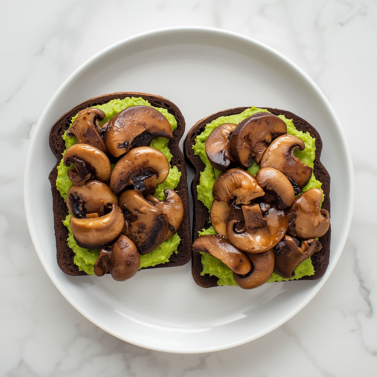 Avocado Garlicky Mushroom Toast Recipe - Recipe Image