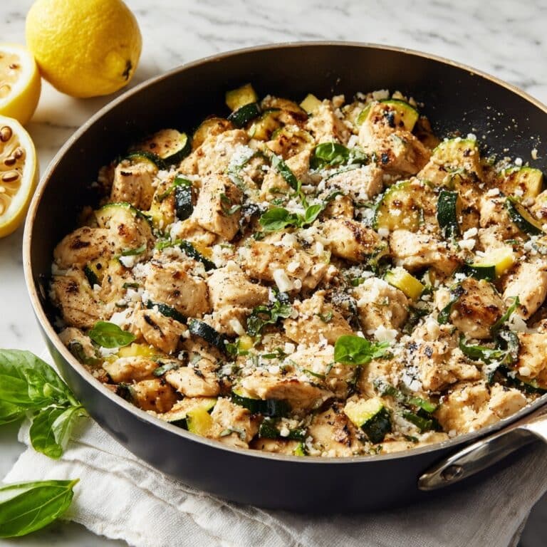 Skillet Lemon Parmesan Chicken with Zucchini and Squash Recipe