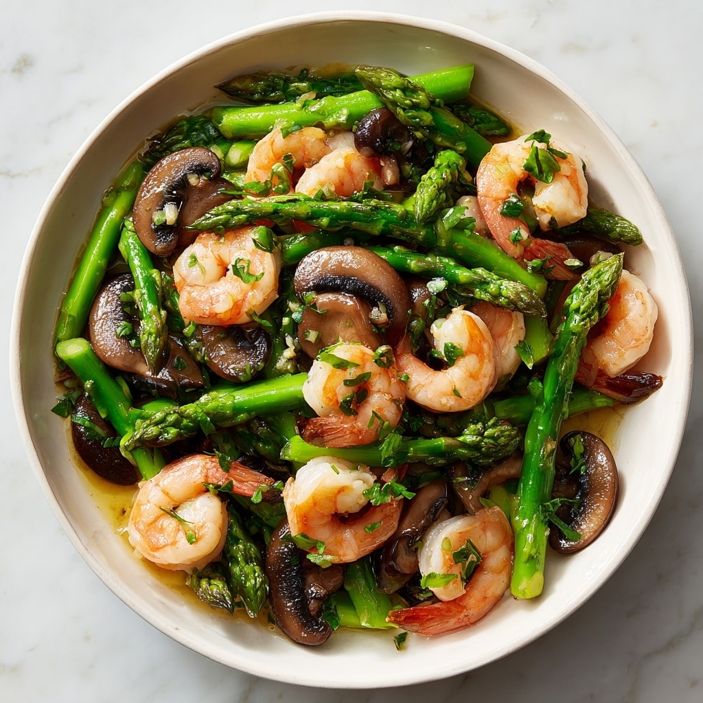 Shrimp and Asparagus Stir-Fry with Mushrooms Recipe